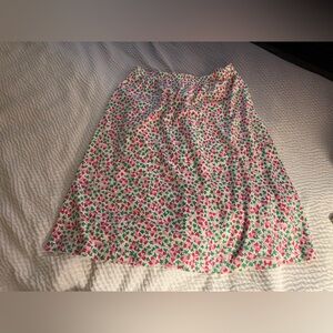 Vintage Carmel Multicolor Heart A-Line Skirt Size Large